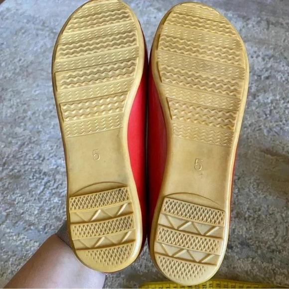 Hunter Rubber Red Jaylen Waterproof Duck Shoes Ballet Flats Loafers Slip On: 5 - Picture 7 of 8